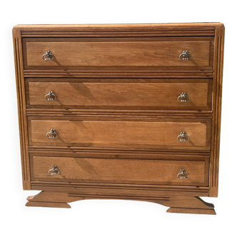 Art Deco chest of drawers, mustache feet