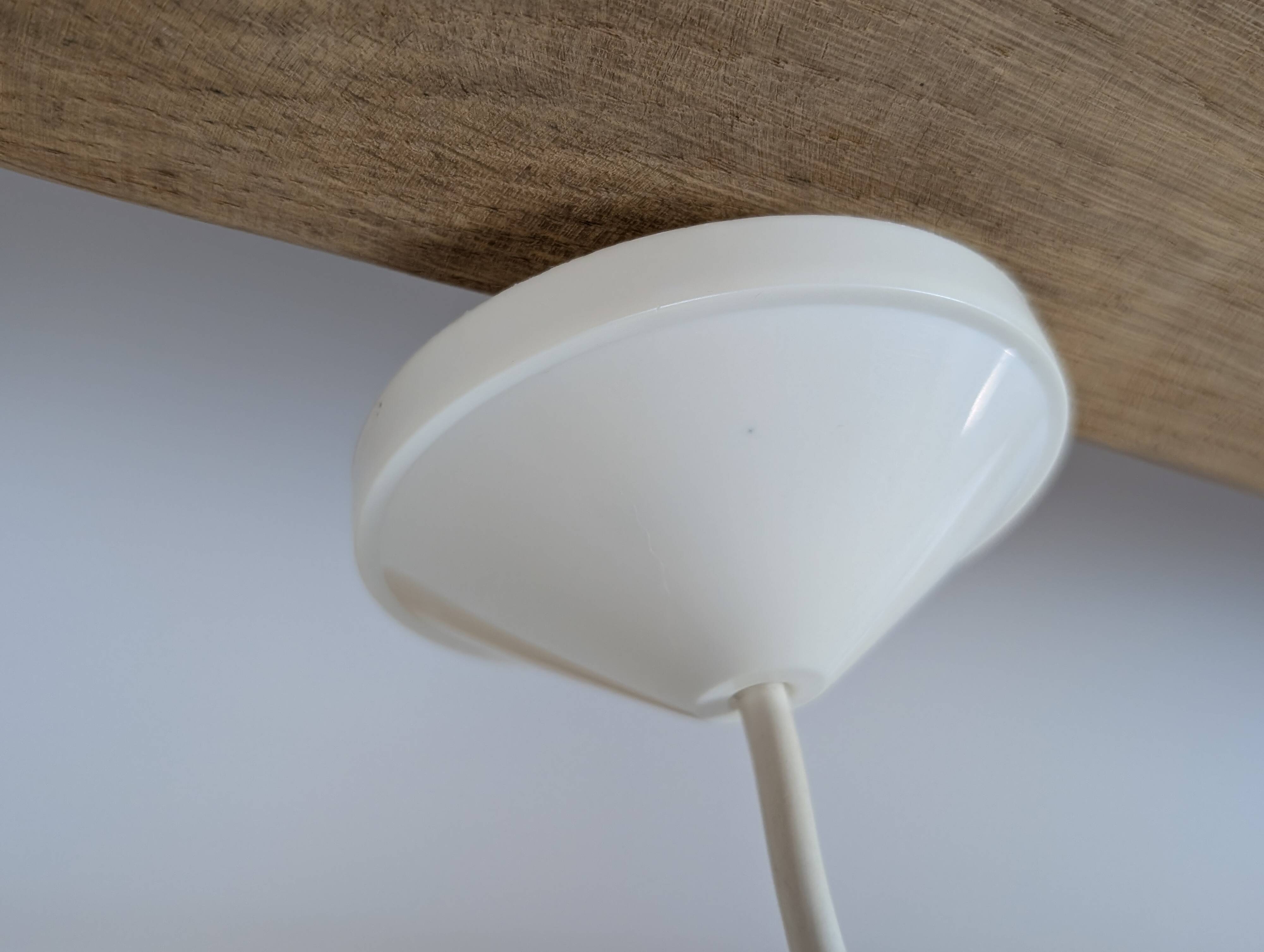 Pair of opaline pendant lights