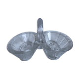 Vintage salt shaker / salter in molded glass