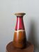 West German ceramic vase, country decoration, brown & red