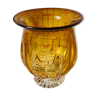 Vase coupe en verre ambré