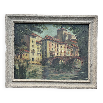 Oil on panel signed Simone Lalanne Bascle