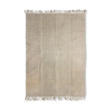 Beige jute and cotton rug 120 x 170 cm