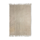 Beige jute and cotton rug 120 x 170 cm