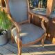 Antique Regency style armchair with complete restoration of the seat