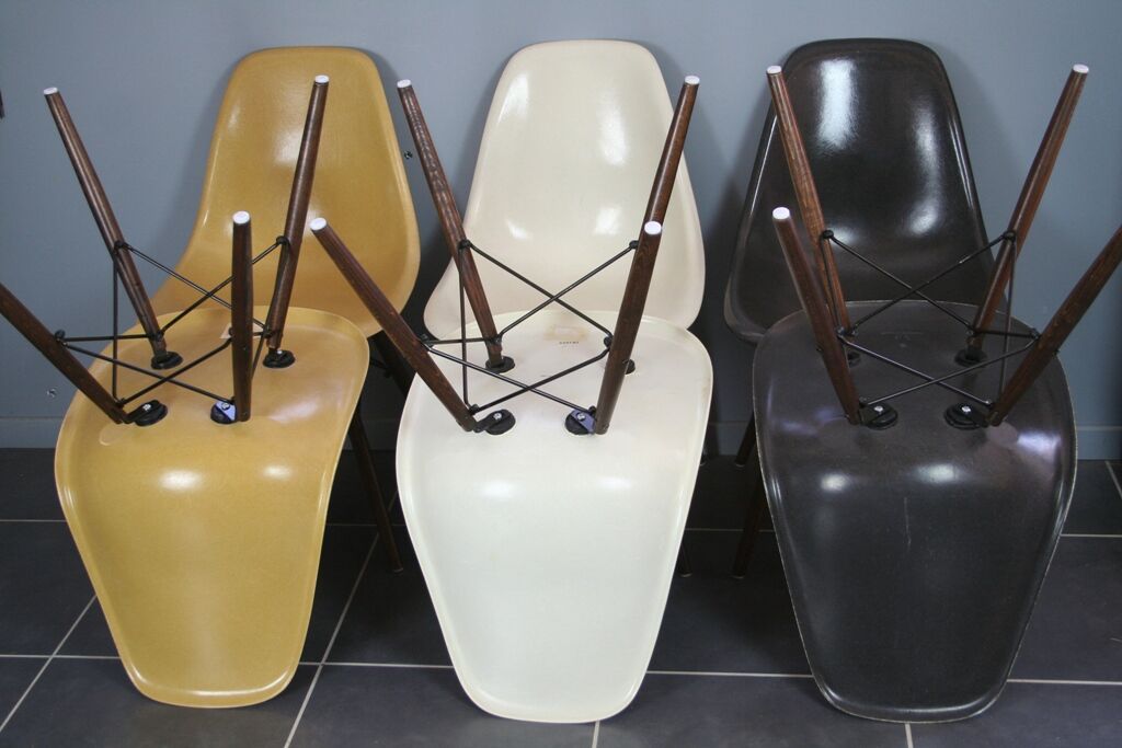 Set of 6 DSW chairs by Charles et Ray Eames for Herman Miller