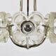 Crystal Glass Flower Pendant Light in Kalmar Style by Sische, Germany, 1970s
