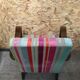 Old wooden armchair with curved armrests