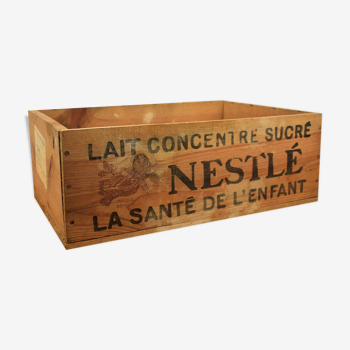 Caisse bois de transport Nestle.