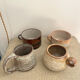 4 stoneware cups