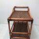 Desserte en rotin bambou cannage vintage