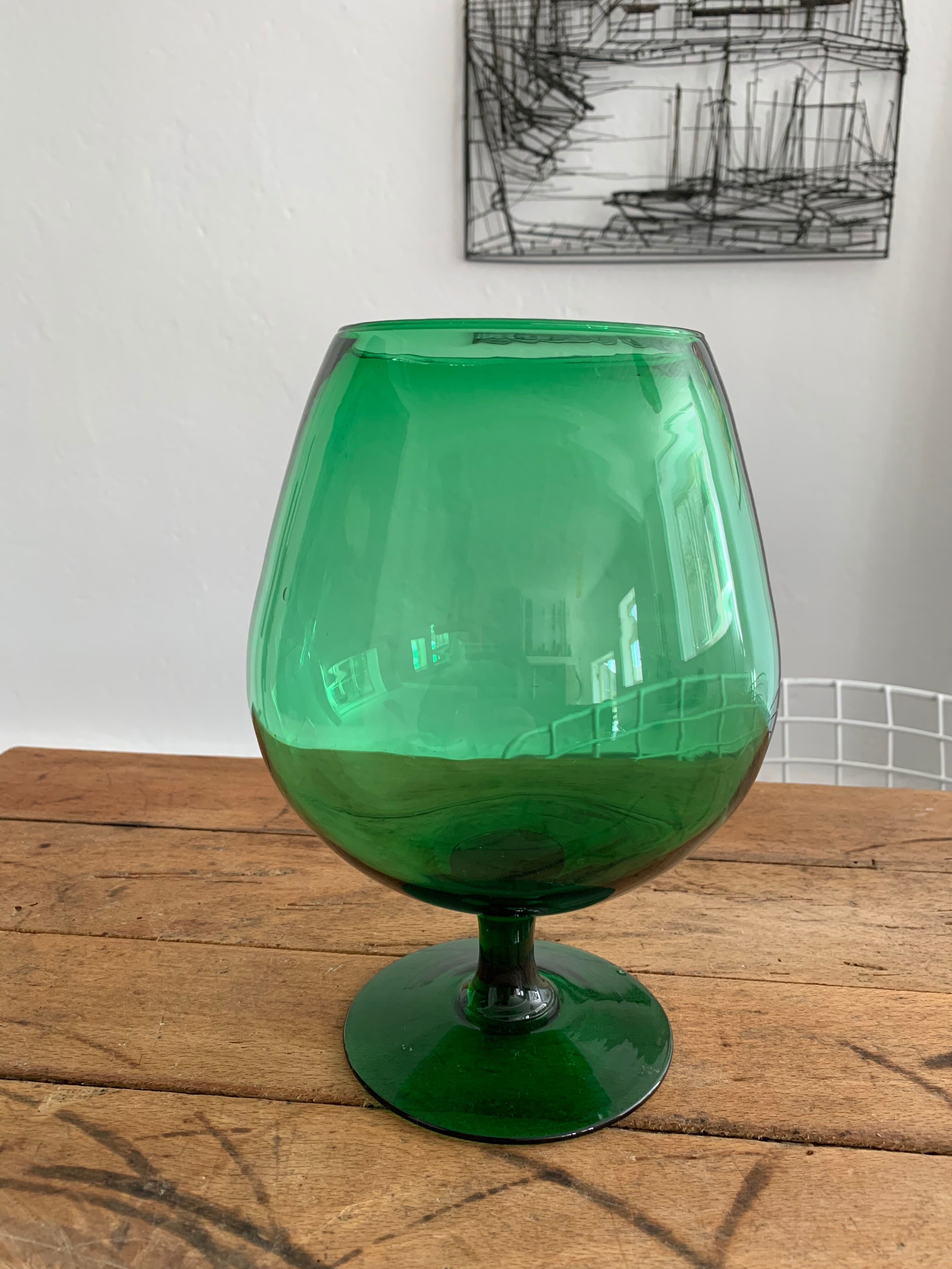 Vintage empoli glass vase