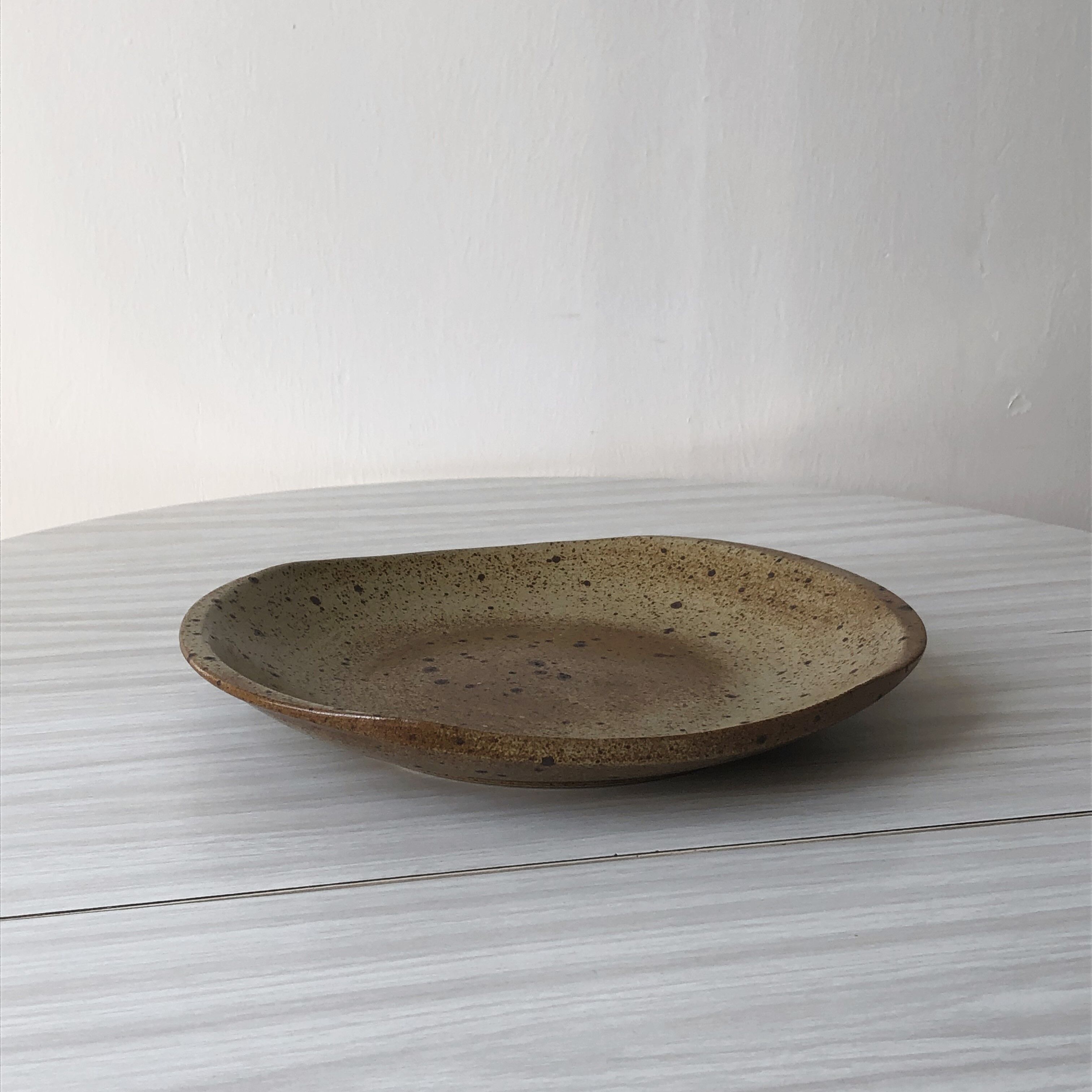Pyrite stoneware serving dish