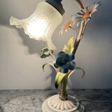 Vintage lamp in metal and glass