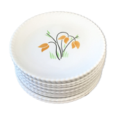 Lot de 12 assiettes à dessert KG Lunéville Badonvillier