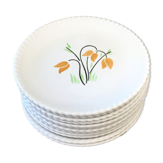 Set of 12 dessert plates KG Lunéville Badonvillier