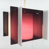 Mid-century space style acrylic cube pendant lamp, 1960s