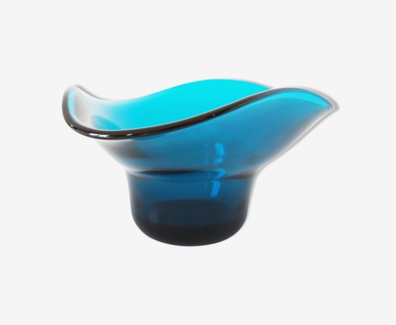 Vide poche en verre bleu 1960