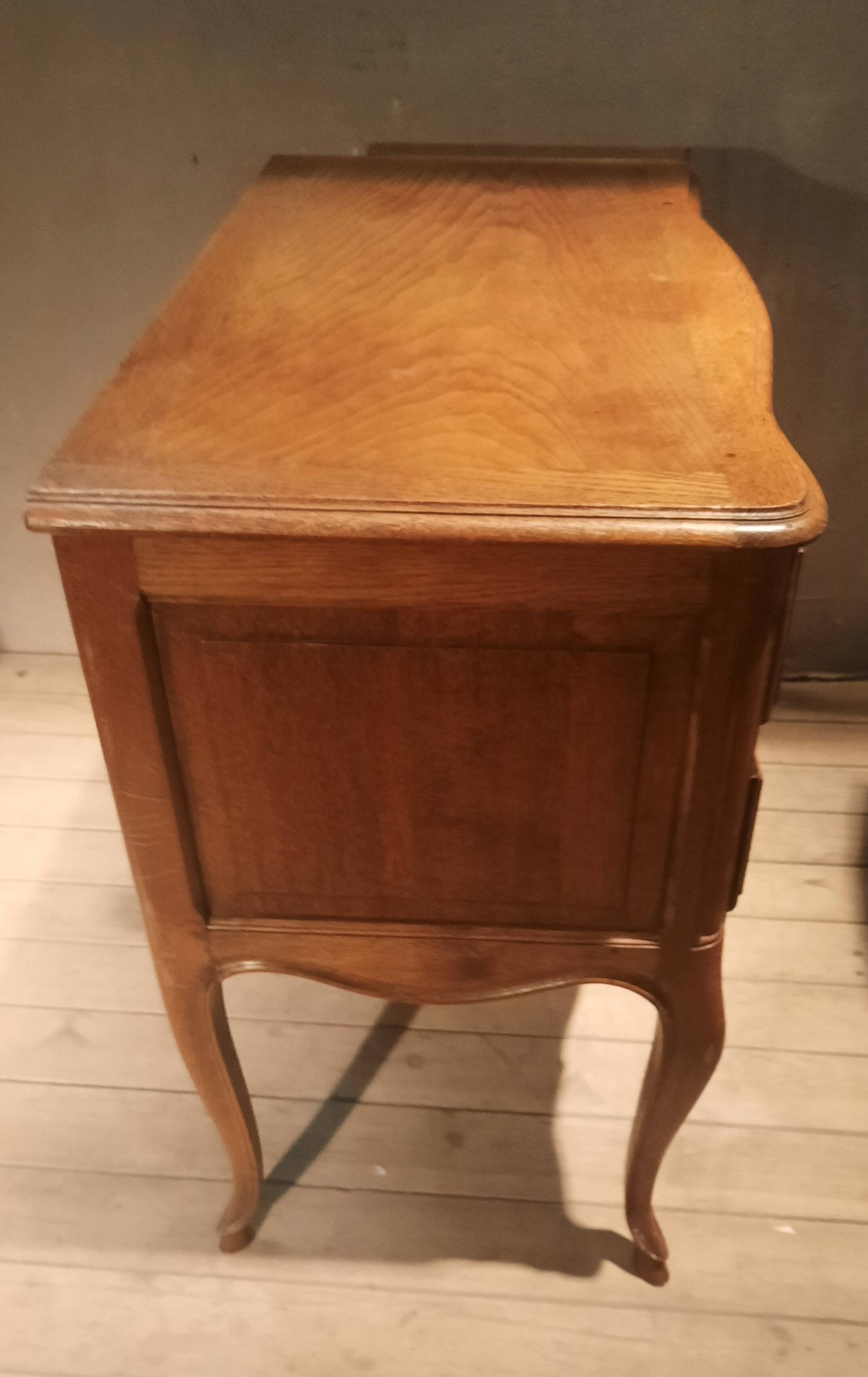 Louis XV style solid oak chest of drawers