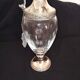 Vintage glass and metal carafe