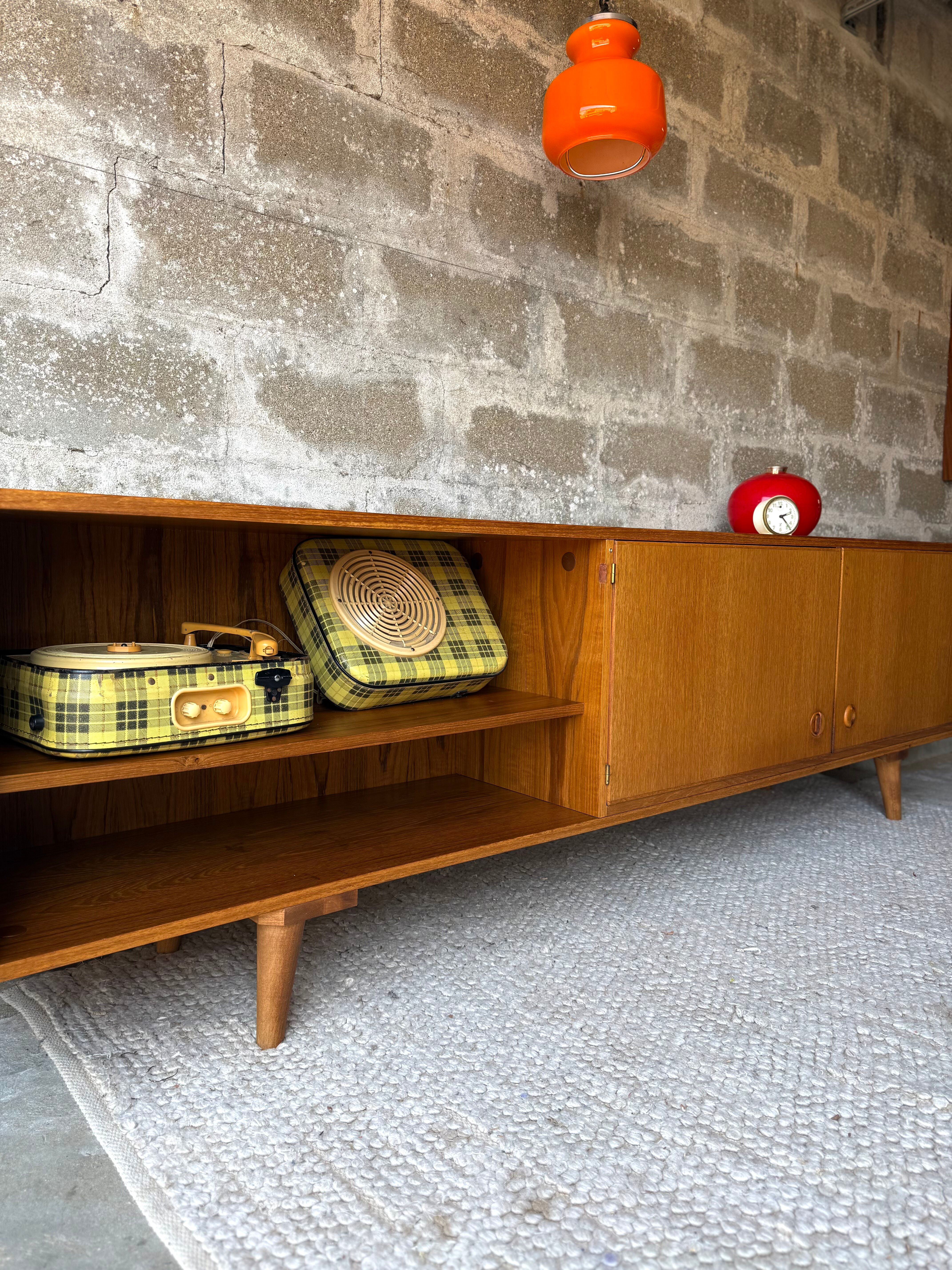 Vintage Scandinavian teak sideboard, 1970.