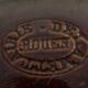 Plate cul noir 19 eme in faience of rouen de la metairie