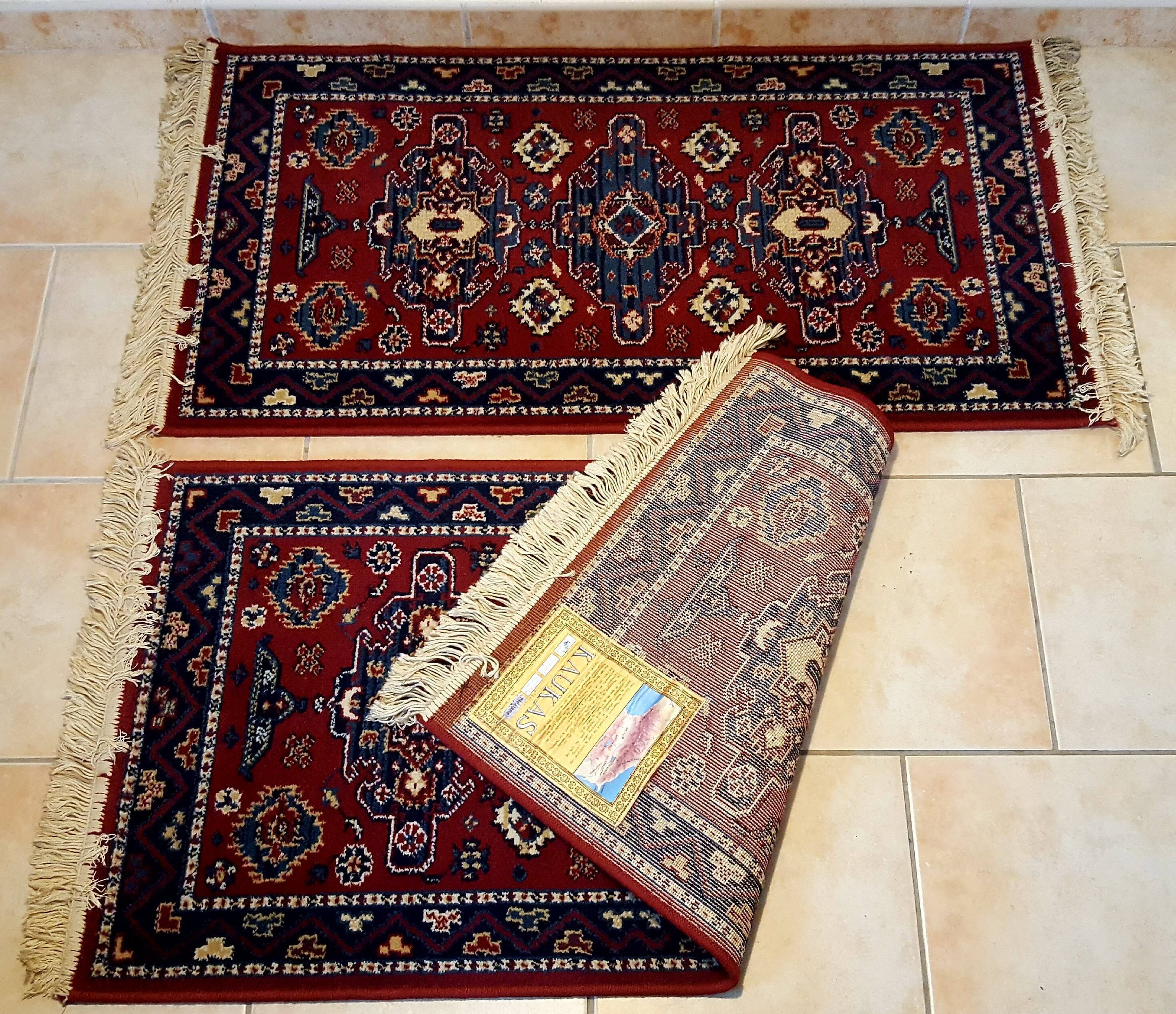 Pair of vintage Kaukas 113 x 60cm carpet