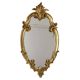 French Baroque-style gold-leaf gilded mirror with crest, 60 cm