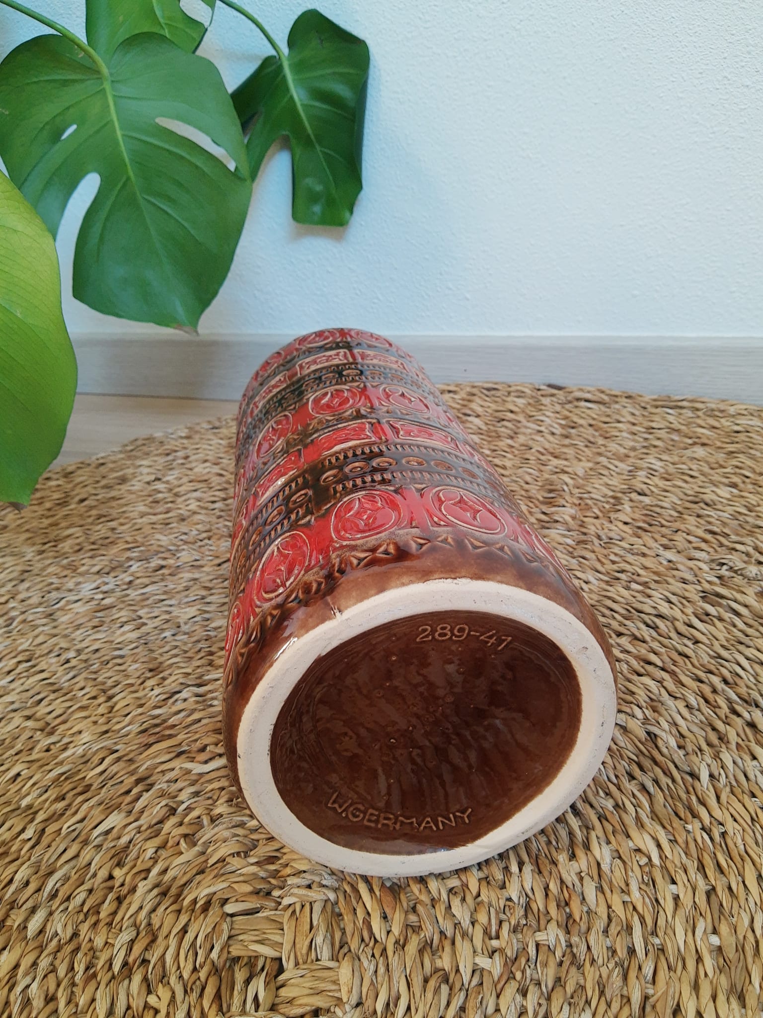 Ceramic floor vase 289-41 West Germany - vintage