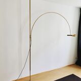 stunning Mid Century Modern brass UNA arc lamp by Florian Schulz