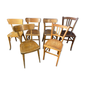 6 chaises bistrot dépareillées