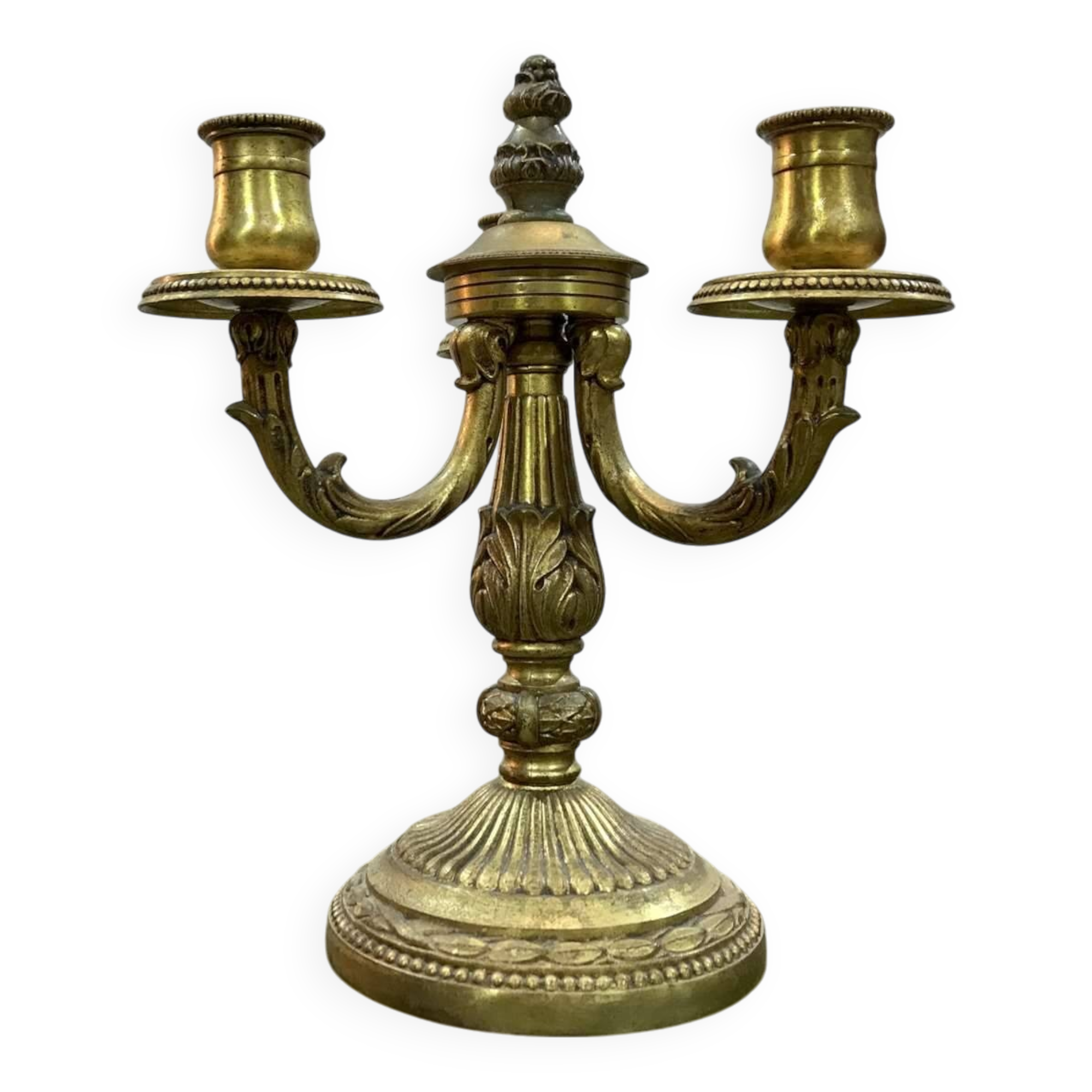 3-branch bronze candle holder - 1950s