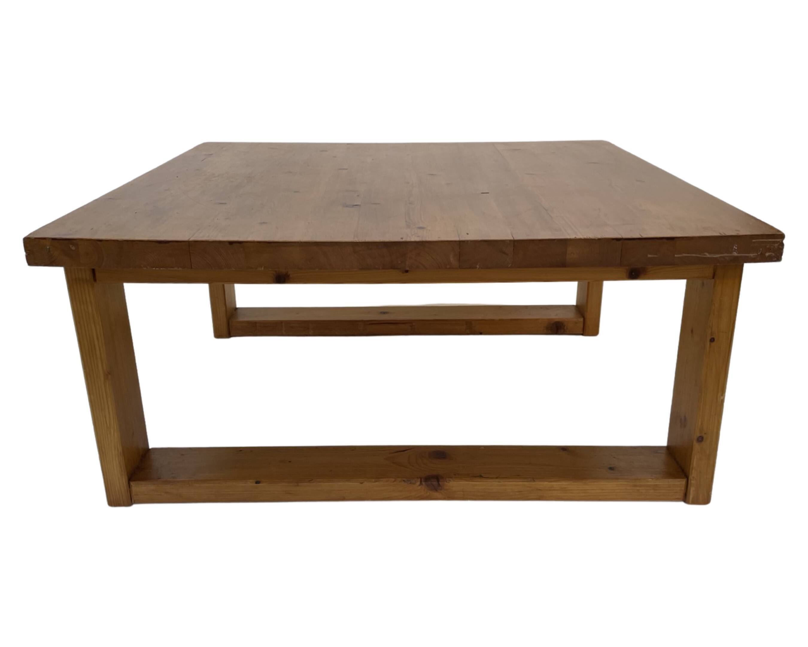 Vintage coffee table pinewood minimalist 1960s