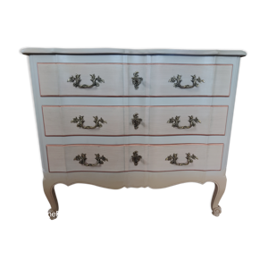 Commode arbalète patinée