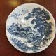 8 blue & white dinner plates (Royal Tudor Gien Lunéville Ceraminter)