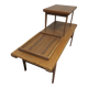 Teak metamorphic coffee tables and tray Johnannes Andesen for Trioh, 1960s