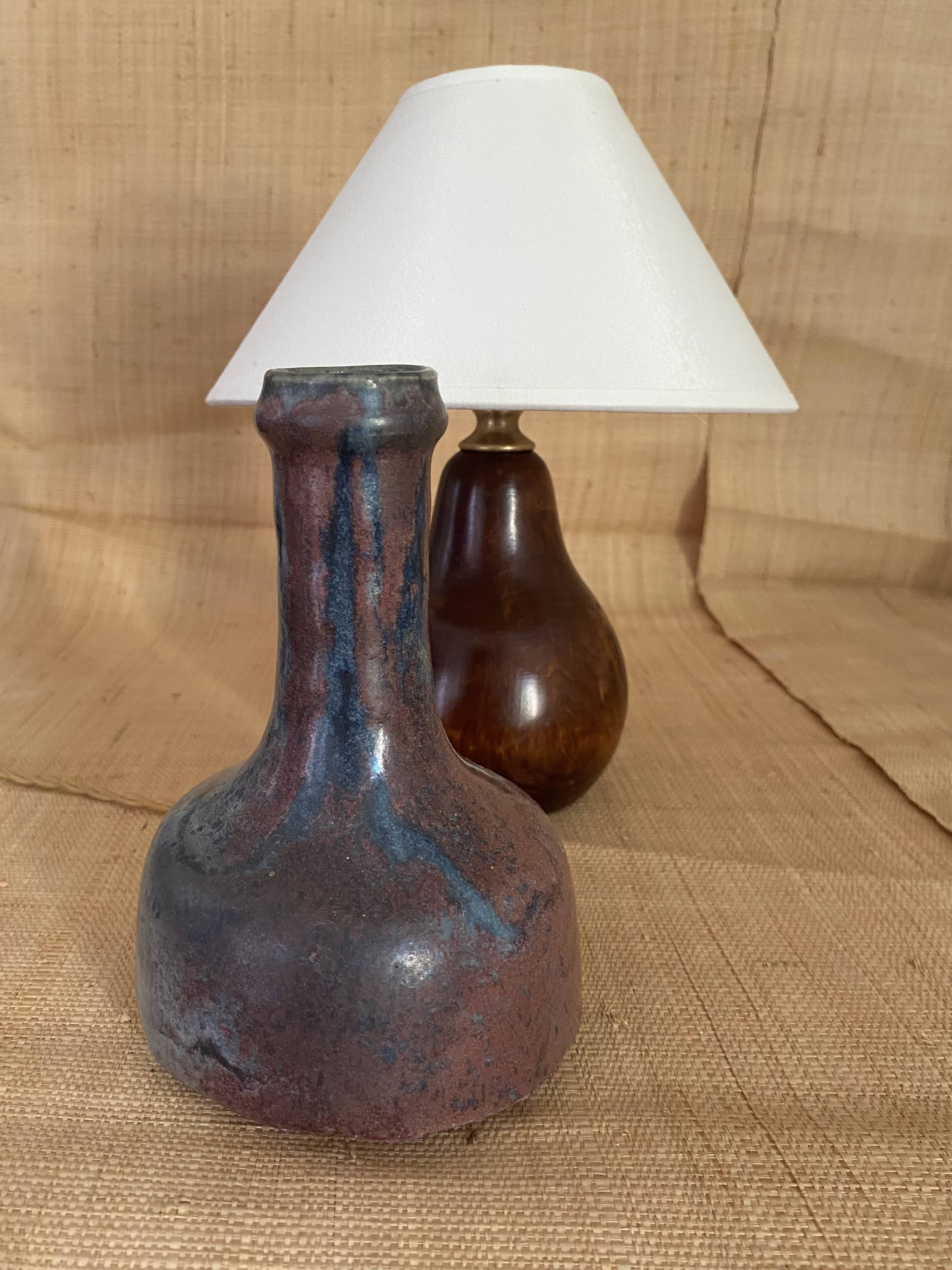 Vase A. Gaudebert stoneware from Puisaye