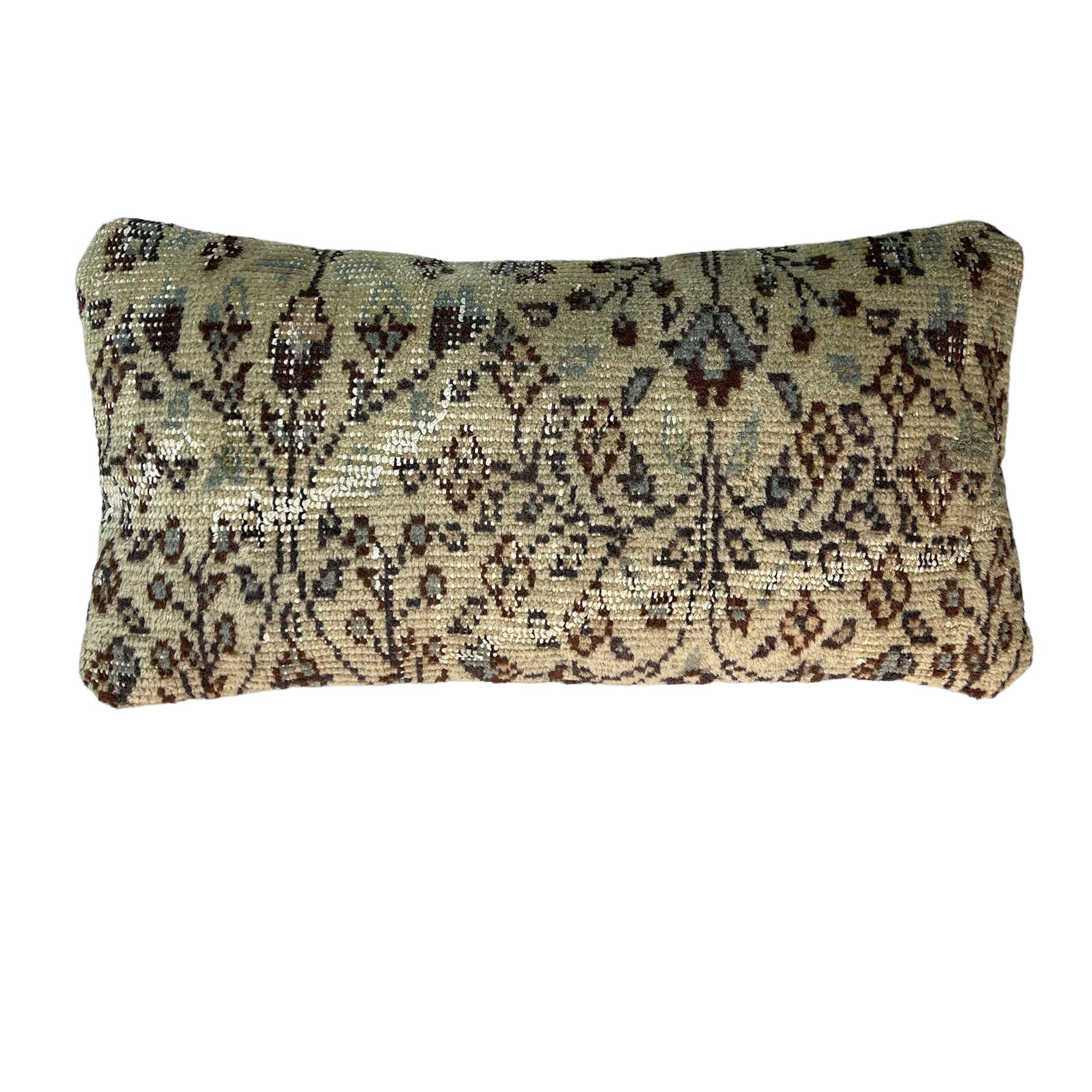 Housse de coussin vintage turque faite à la main, 30 x 60 cm