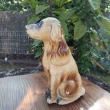 Sculpture chien en plâtre vernis