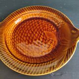 Vintage French fish plate, Sarreguemines