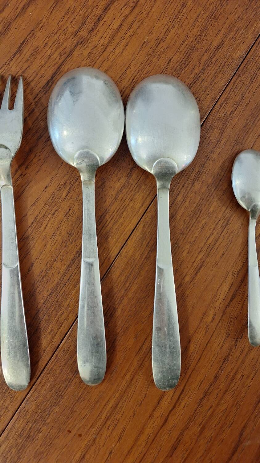 SFAM silver metal serving set for 2