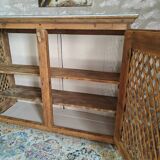 Antique solid pine sideboard with zinc top.