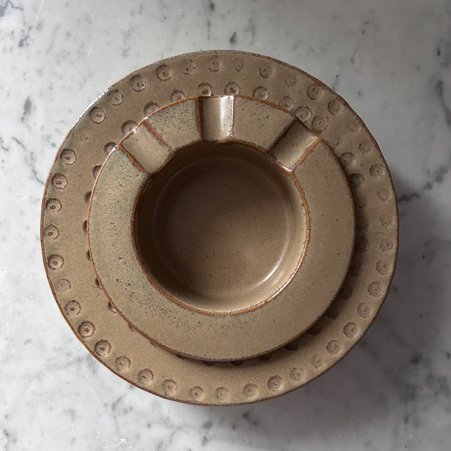 Brutalist stone ashtray