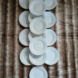 16 white porcelain dessert plates