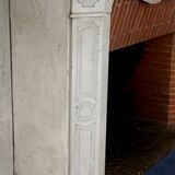 Louis XV style fireplace Model Pompadour White Carrara marble 20th century