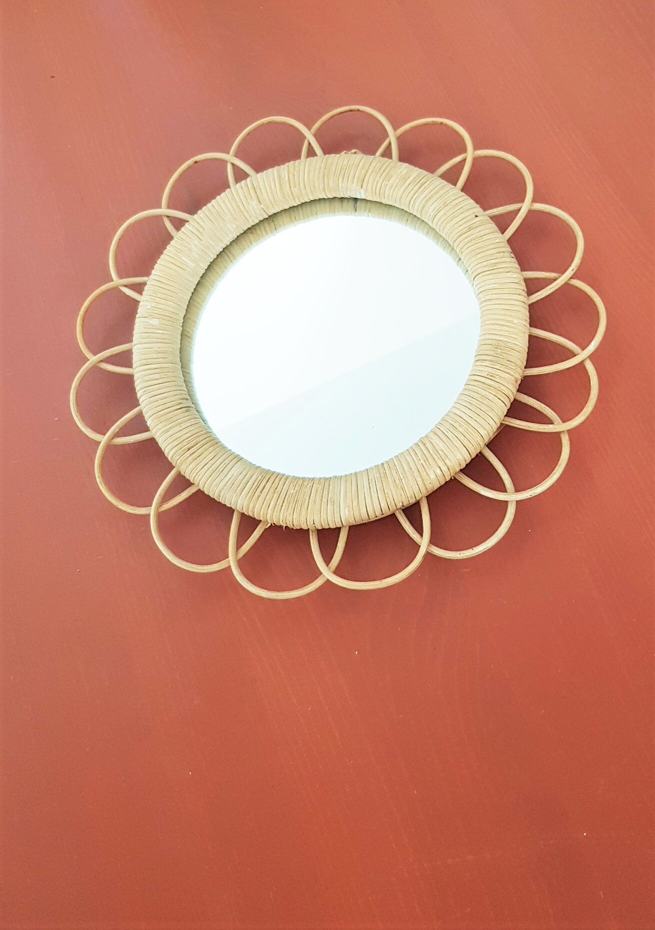Mirror sun rattan