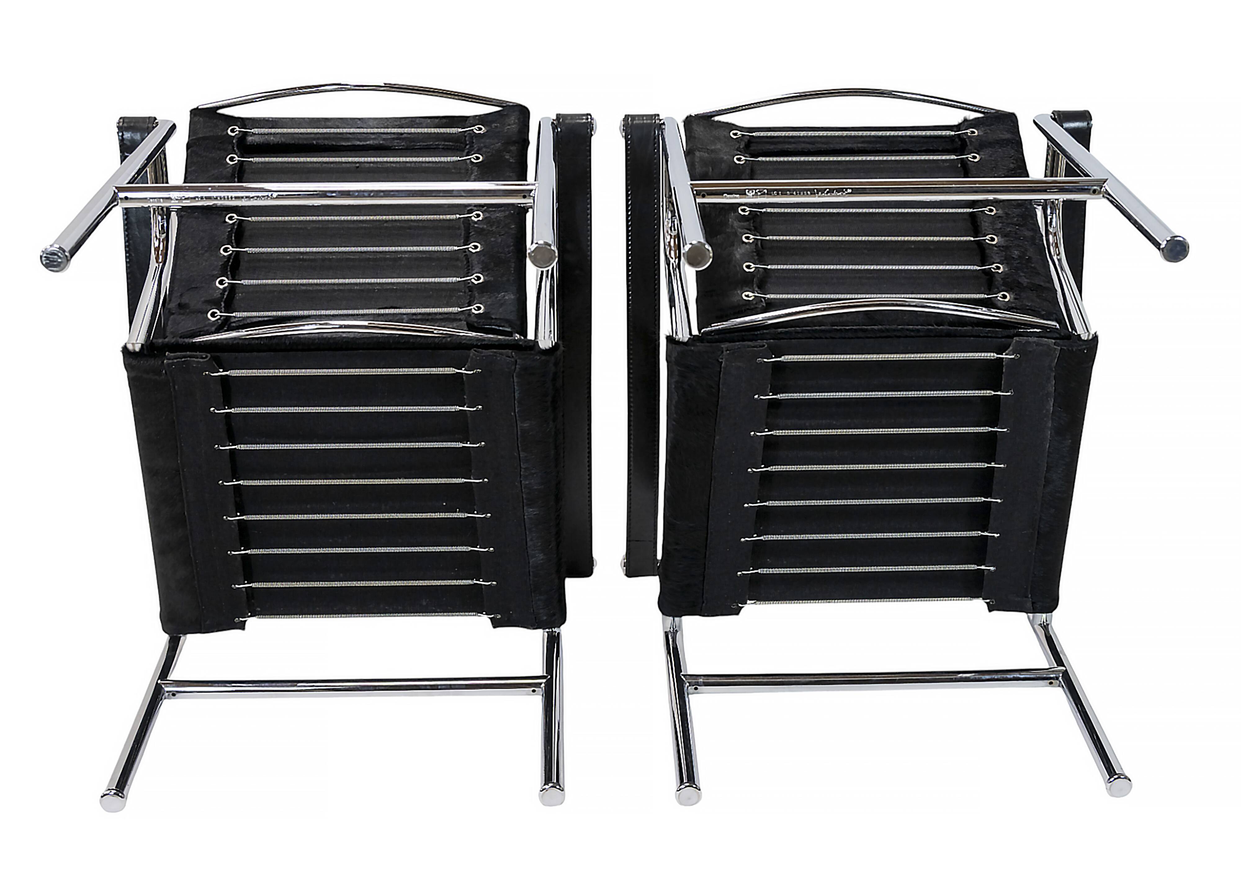 Pair of Vintage Le Corbusier LC1 Armchairs by Cassina