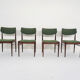 Set of four rosewood awa dining chairs, the netherlands 1960's