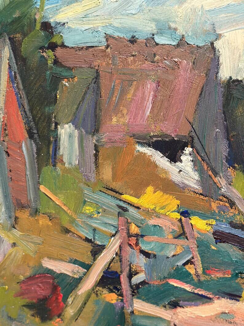 Original Swedish Oil on Panel – "Vid Knabäck, Skåne" by Carl-Axel Schwieler – Signed – Vintage & Framed – 59 × 50 cm (23.2" × 19.7")