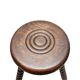 Vintage French Beech Tripod Stool style  Dudouyt, 1940s.